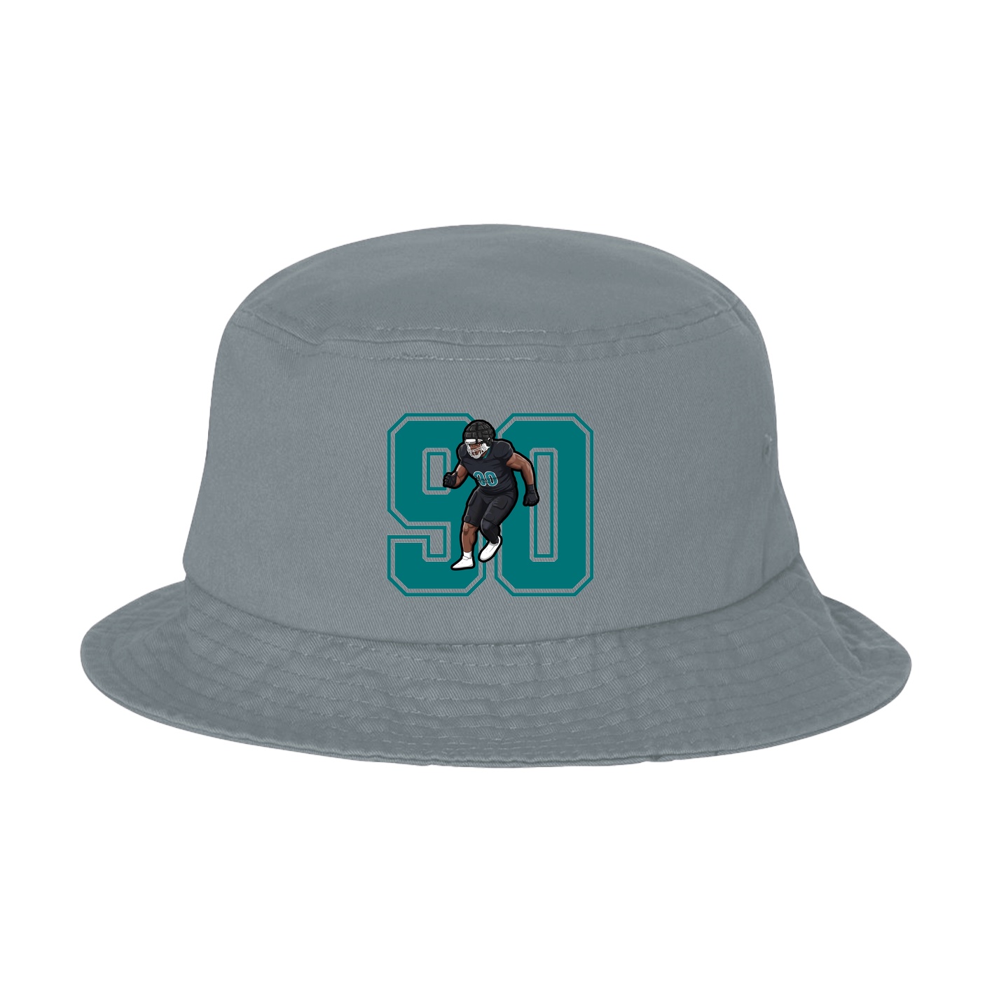 Bucket Cap — Number in Grey