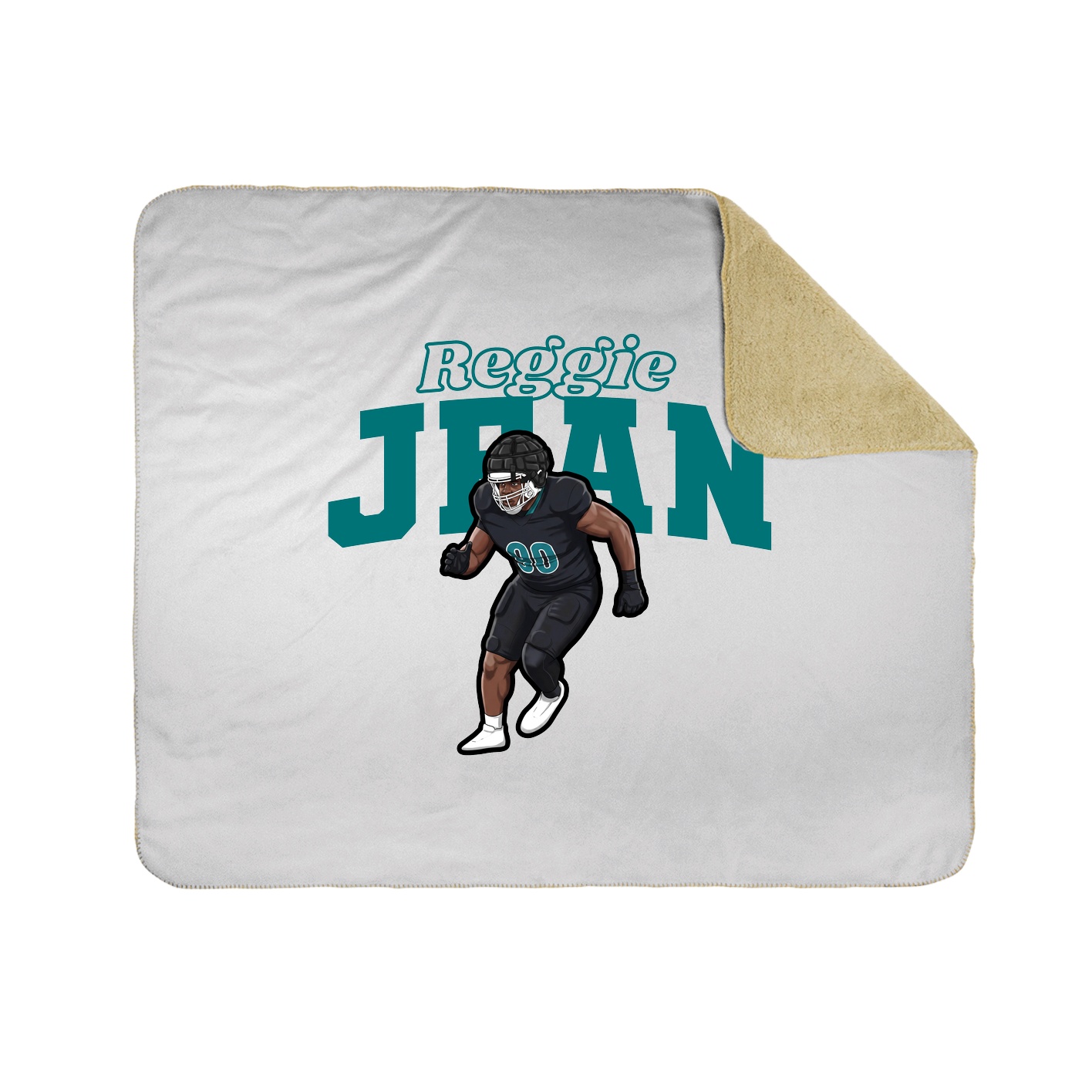 Throw Blanket — Name Arch in White