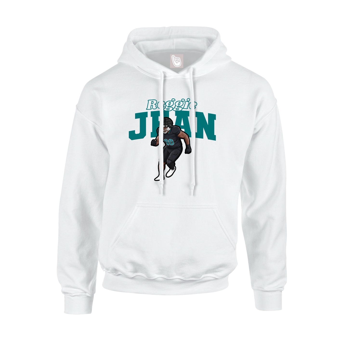 Hoodie — Name Arch in White