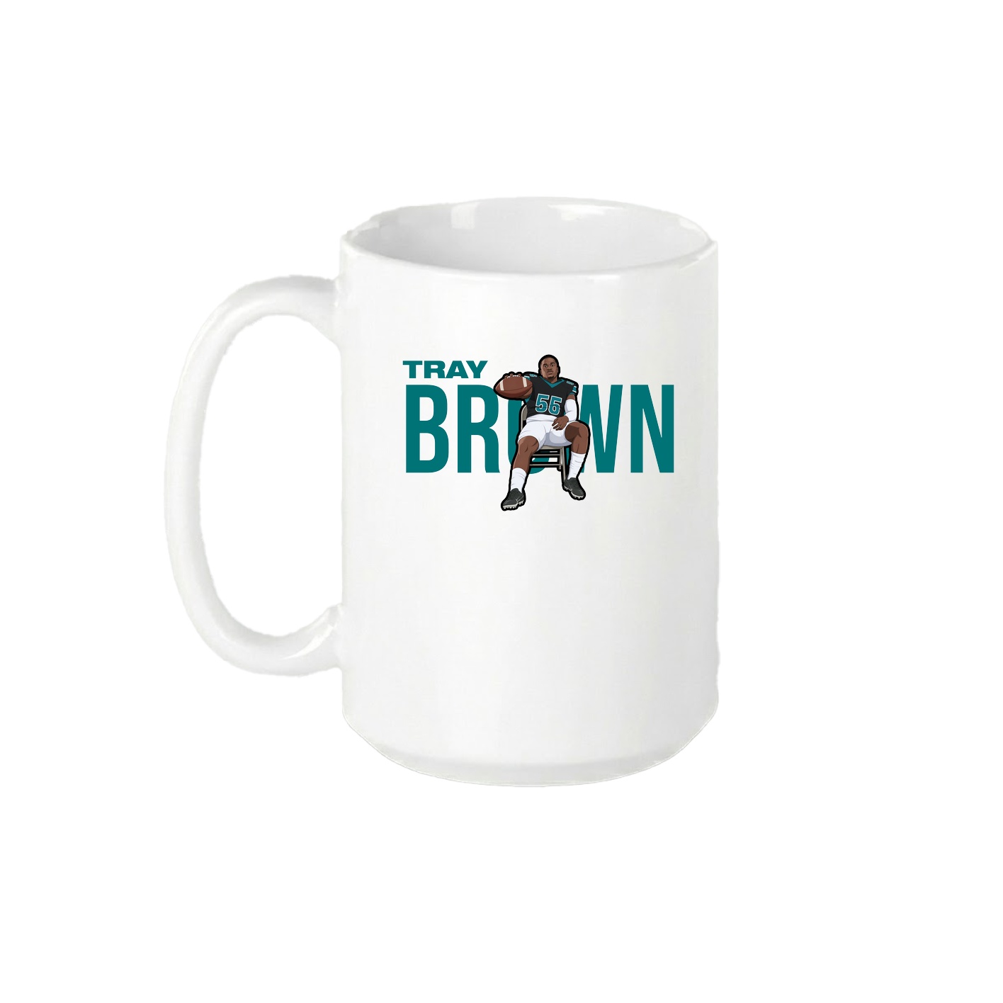 15oz Coffee Mug — Player Name in White