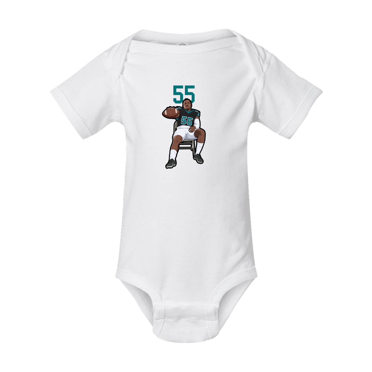 Baby Onesie — Number Top in White