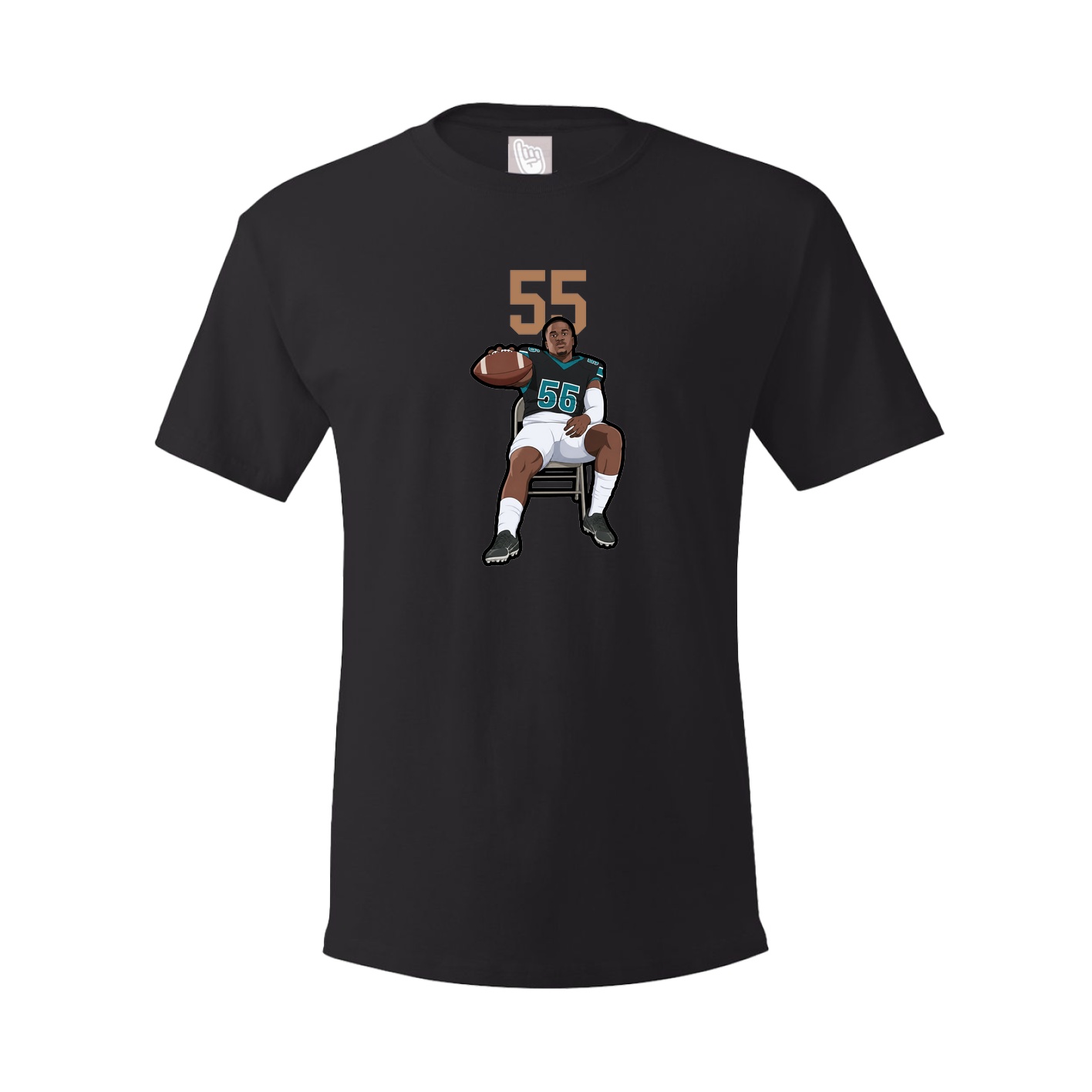 Youth Tee — Number Top in Black