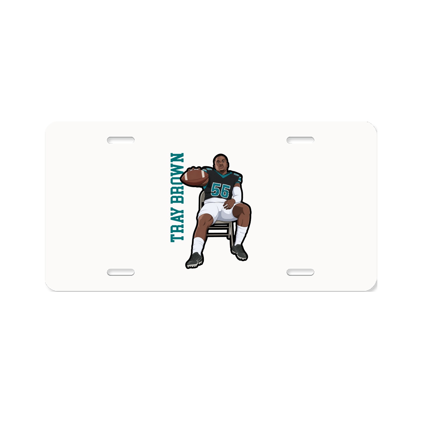 License Plate — Name Vertical in Classic
