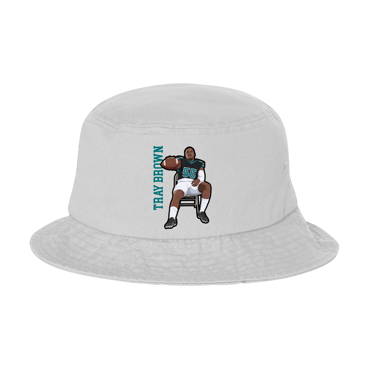 Bucket Cap — Name Vertical in White