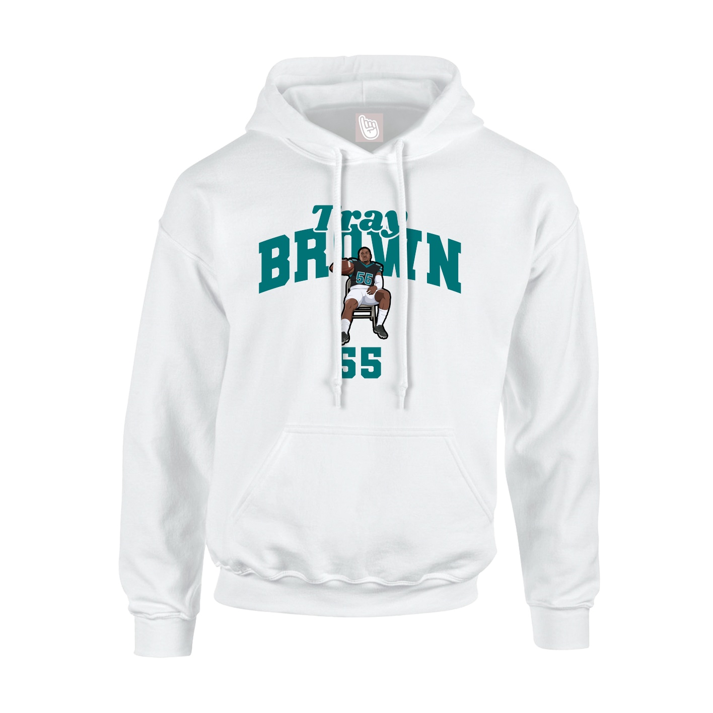 Youth Hoodie — Signature Arch in White