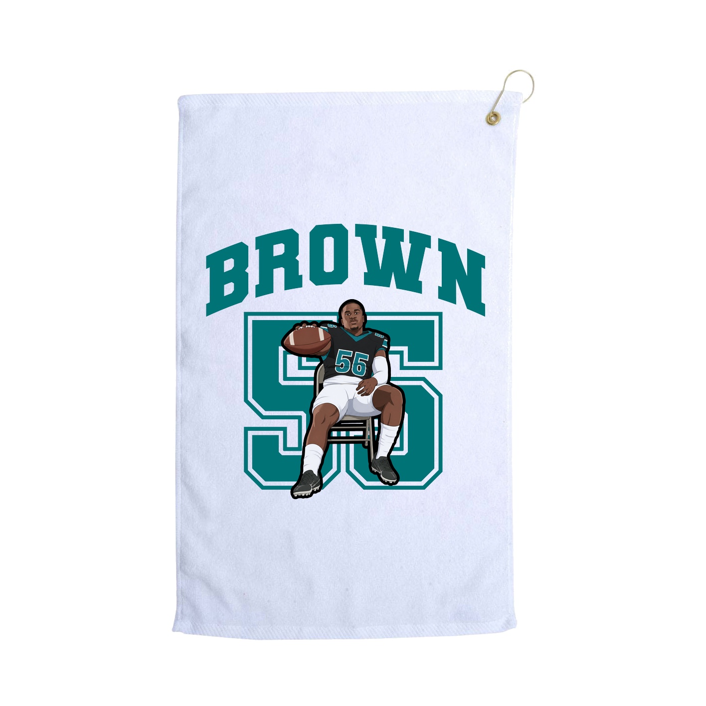 Golf Towel — Number in White
