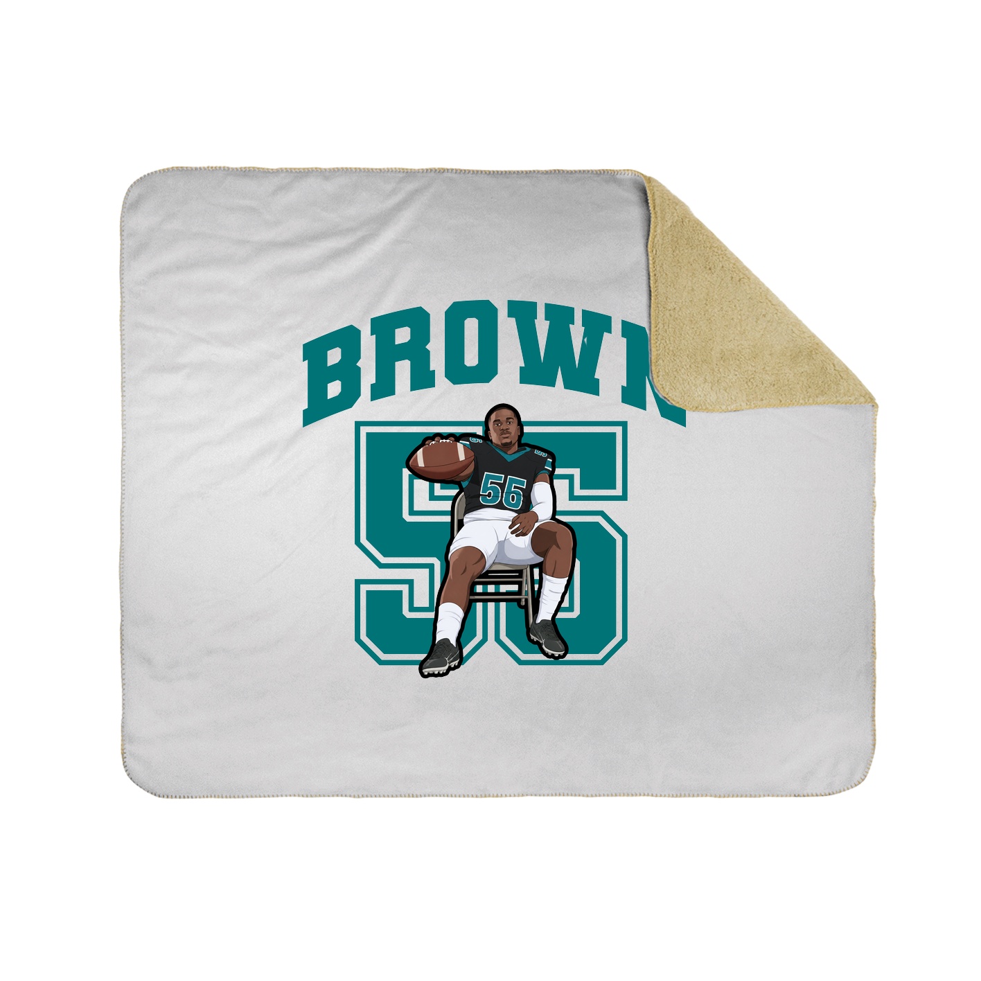 Throw Blanket — Number in White