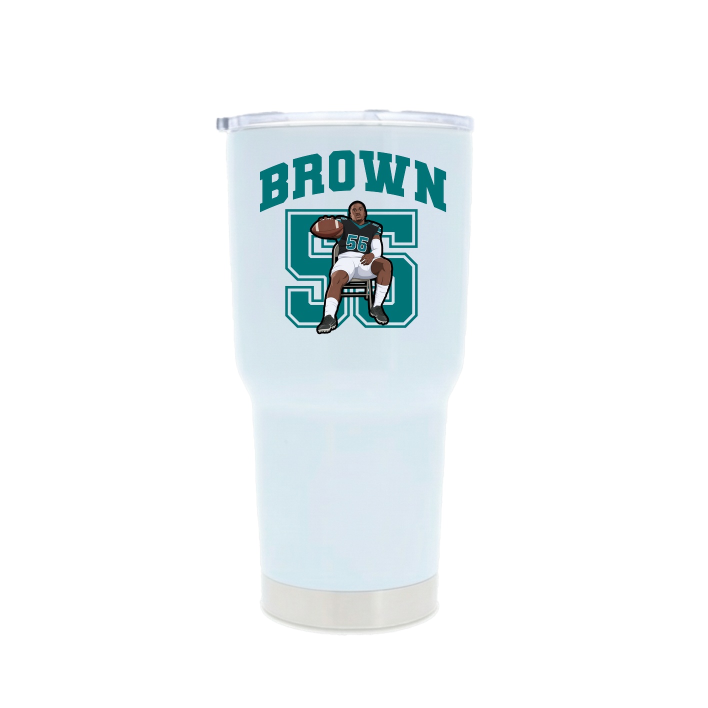 30oz Stainless Steel Tumbler — Number in White