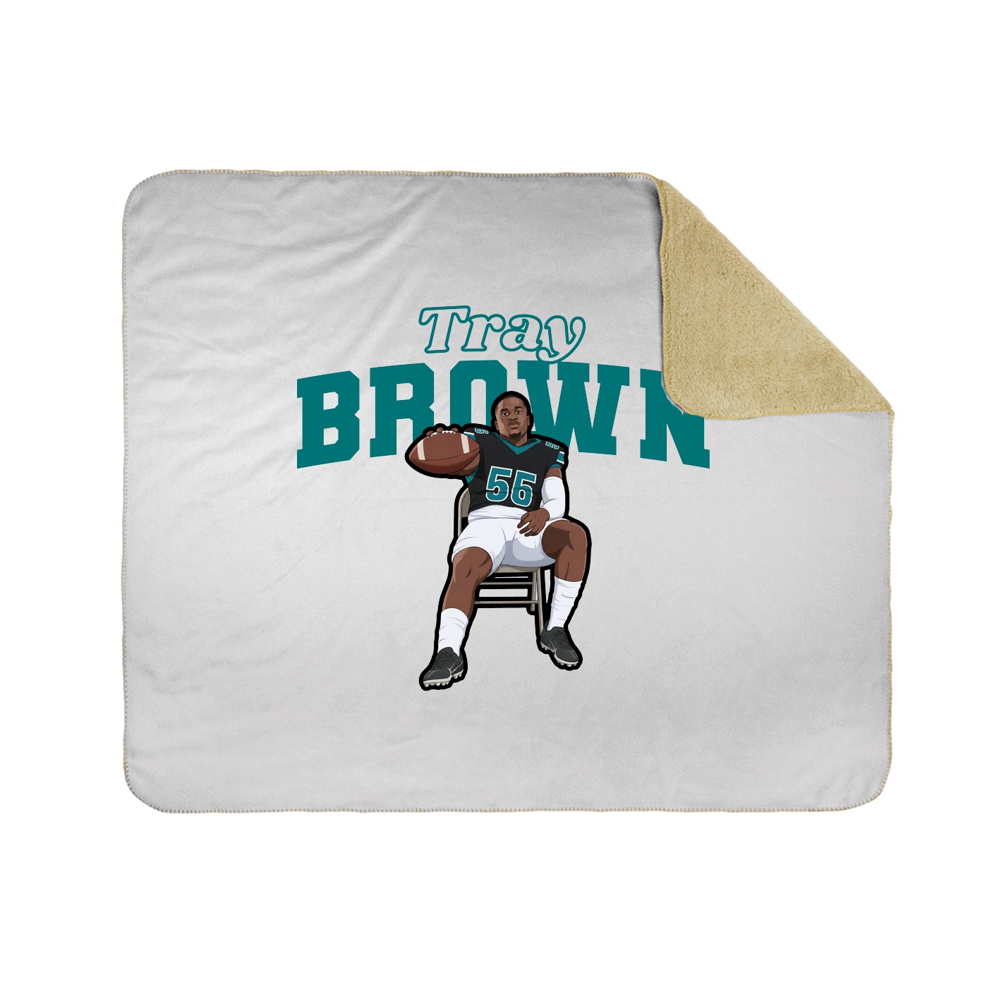 Throw Blanket — Name Arch in White