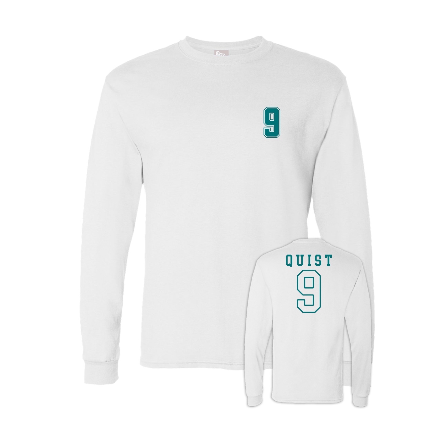 Long Sleeve Tee — Chest Back in White