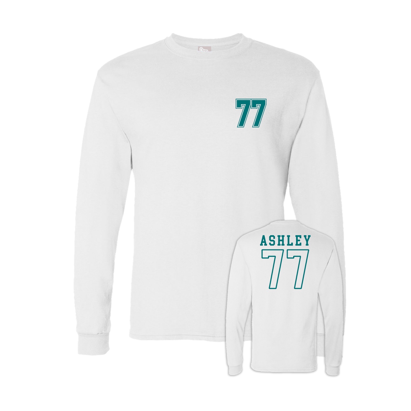 Long Sleeve Tee — Chest Back in White