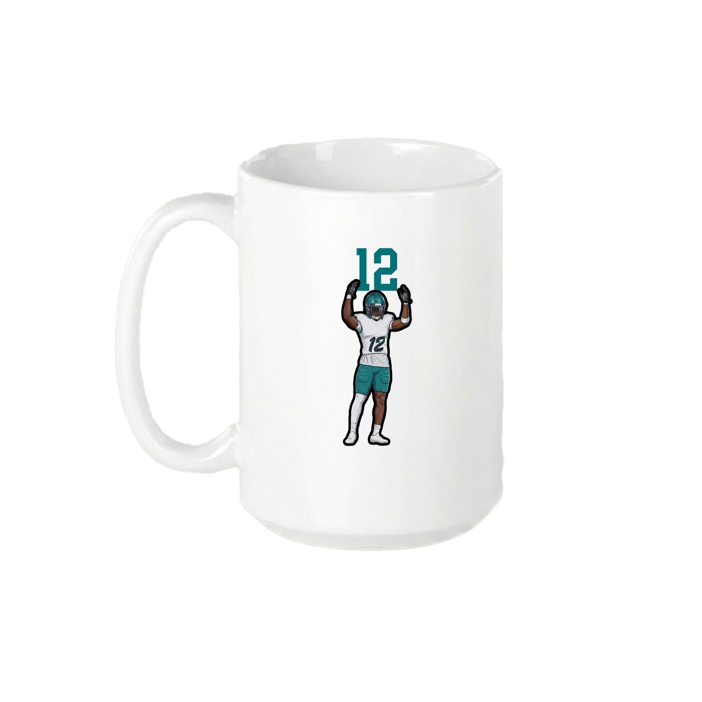 15oz Coffee Mug — Number Top in White