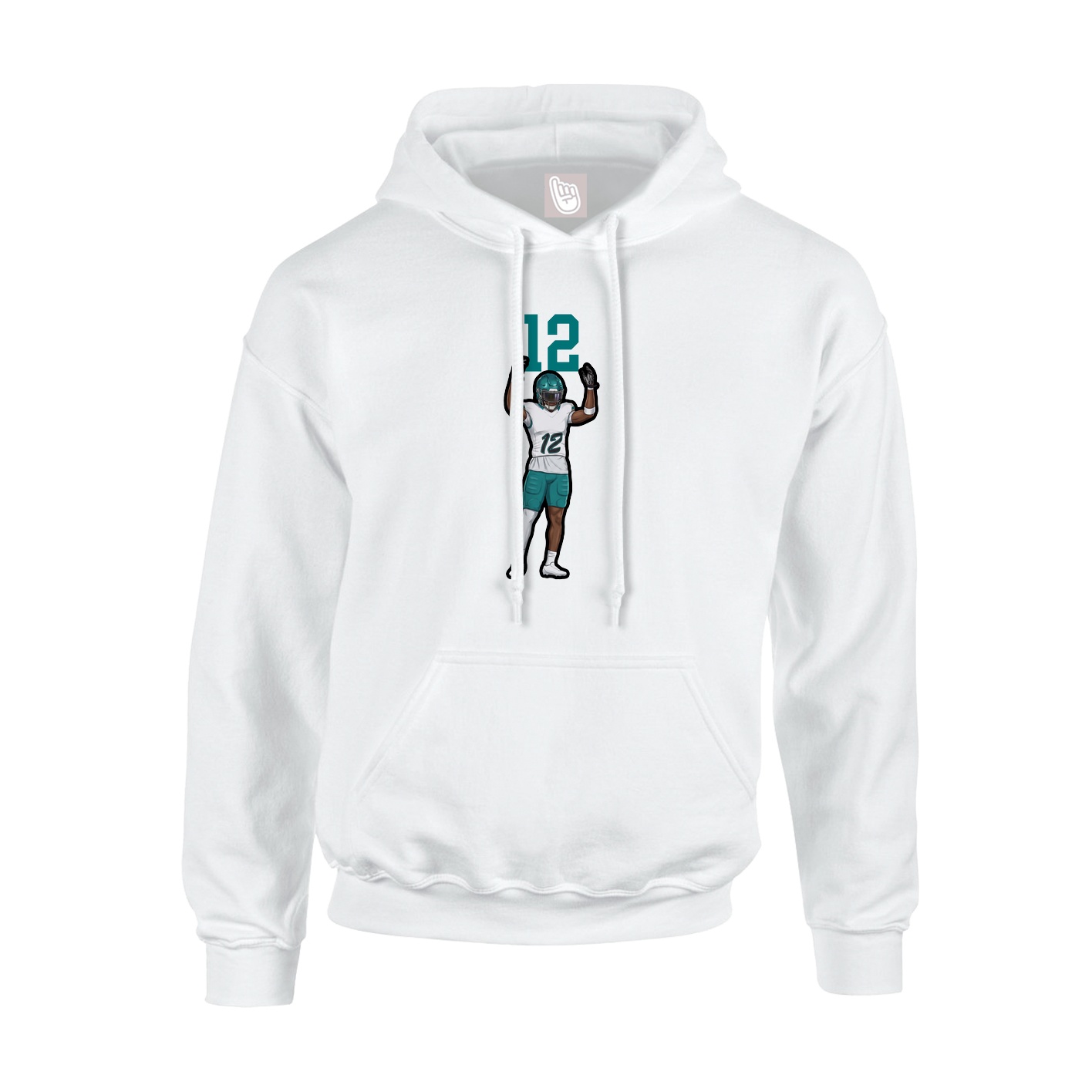 Hoodie — Number Top in White