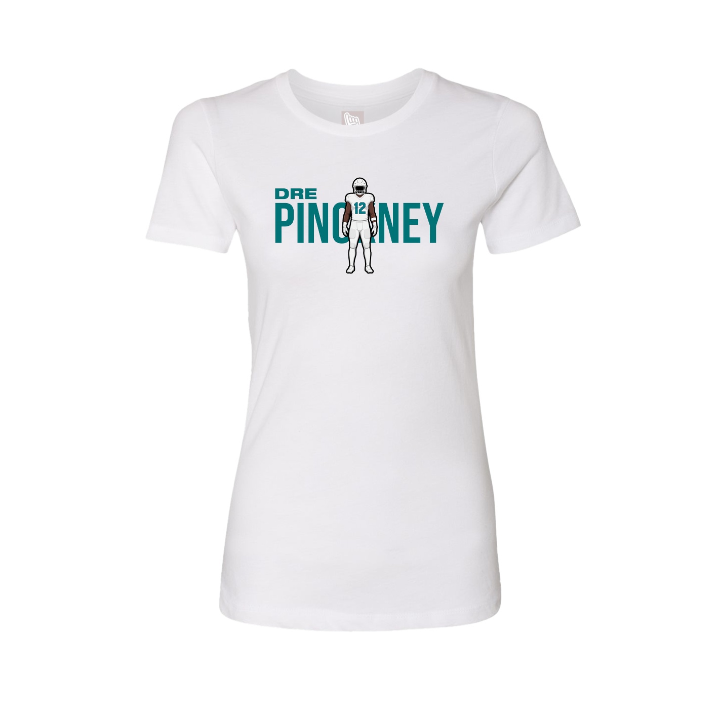 Fitted Women's Tee — Player Name in White