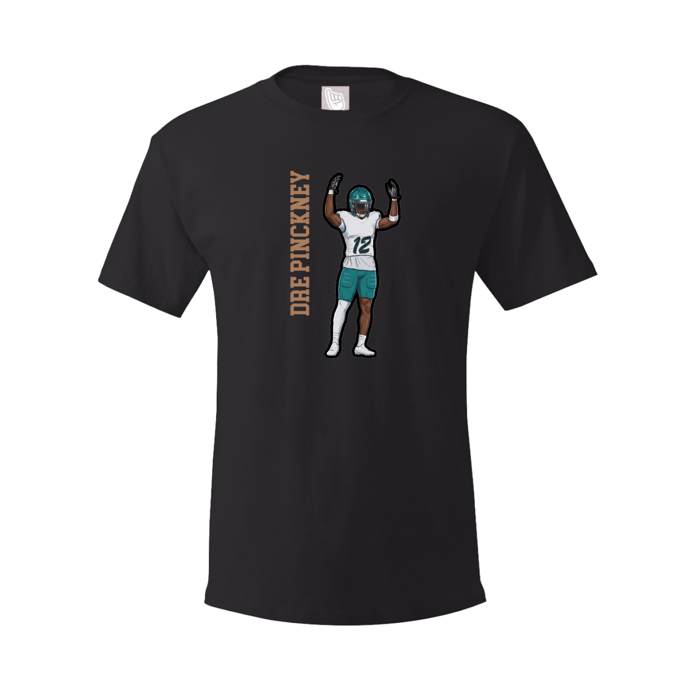 Youth Tee — Name Vertical in Black