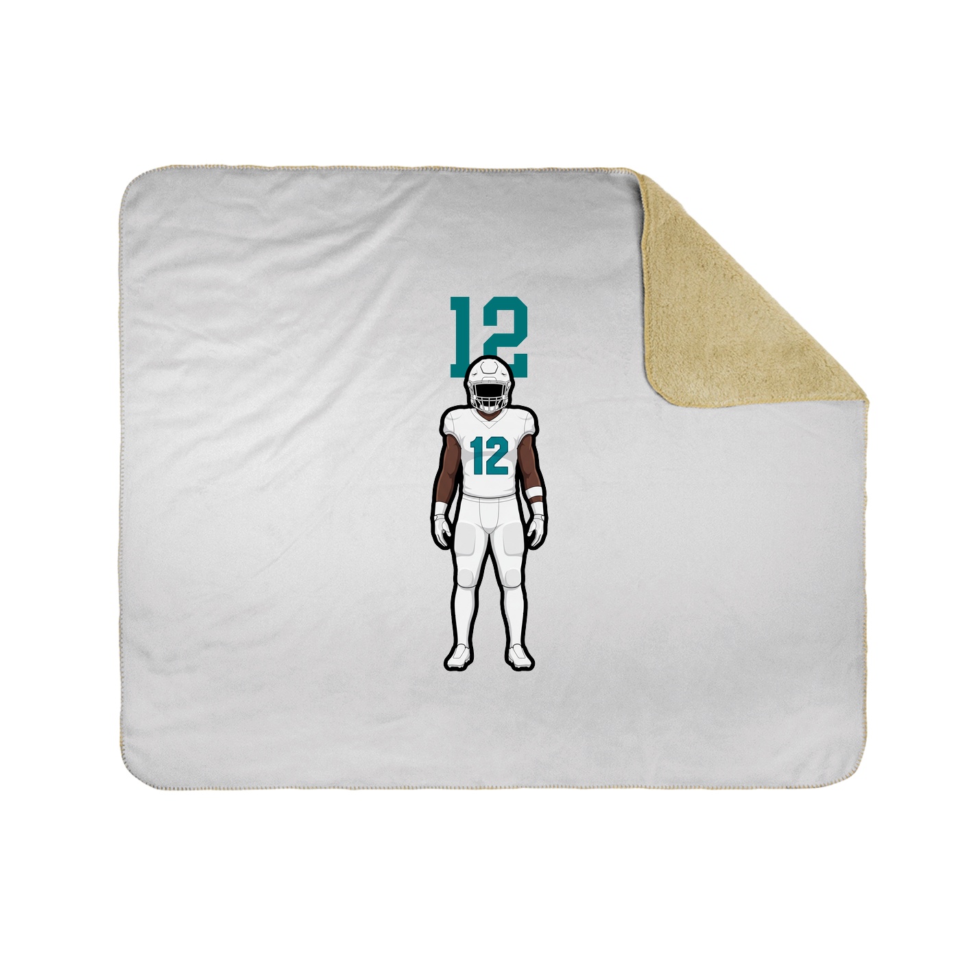 Throw Blanket — Number Top in White