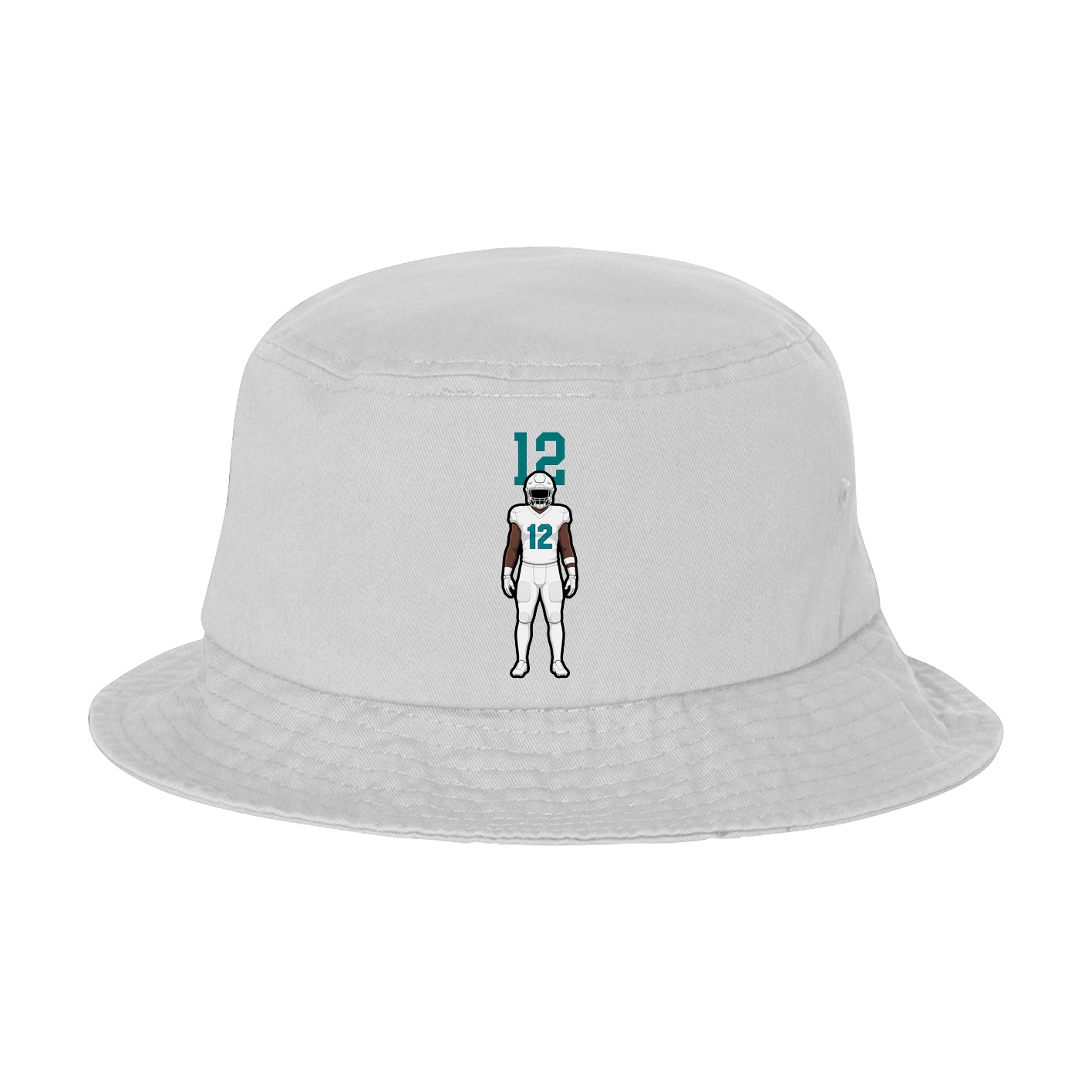 Bucket Cap — Number Top in White