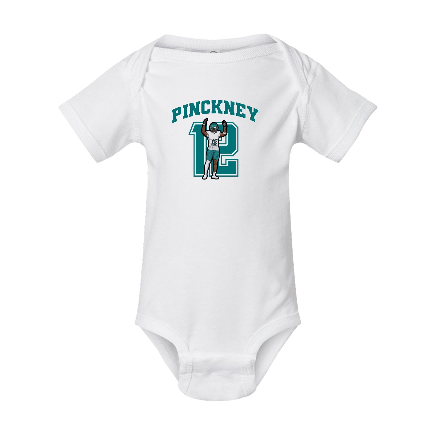 Baby Onesie — Number in White