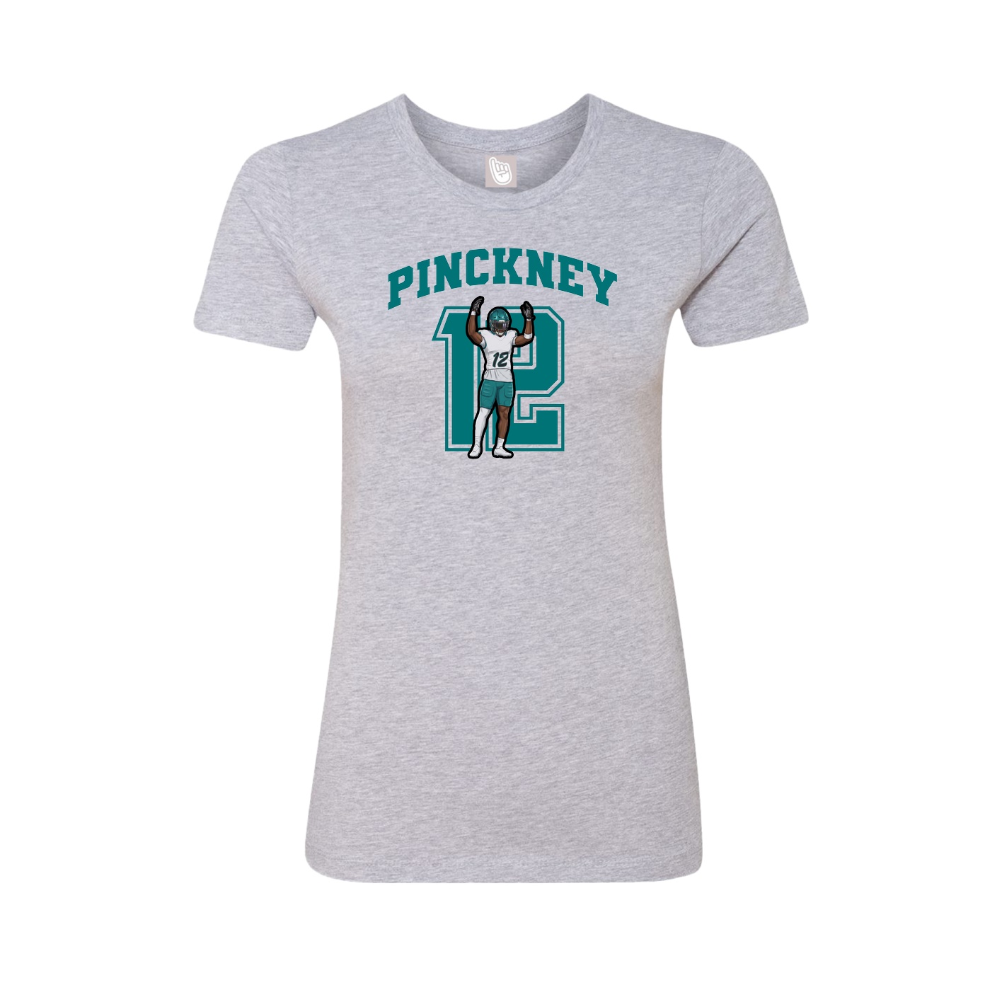 Fitted Women's Tee — Number in Grey