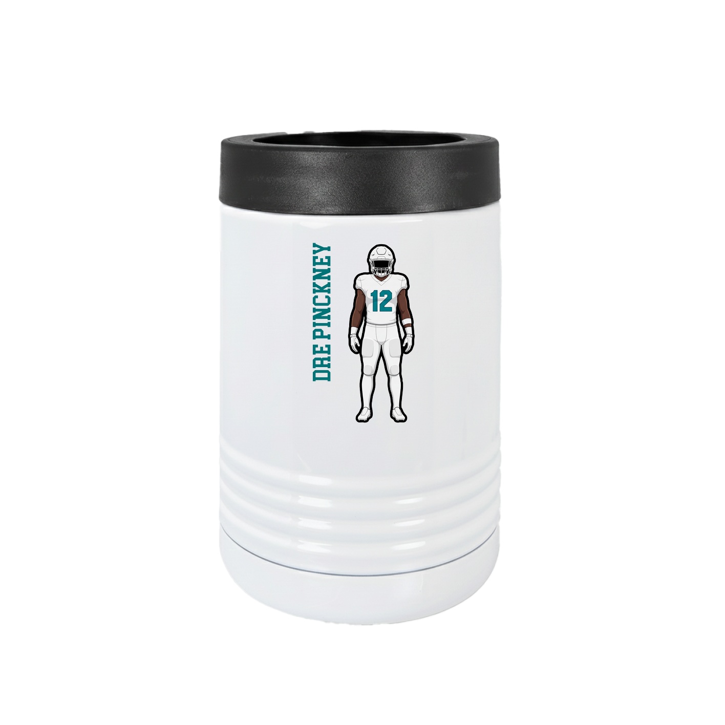 Beverage Holder — Name Vertical in White