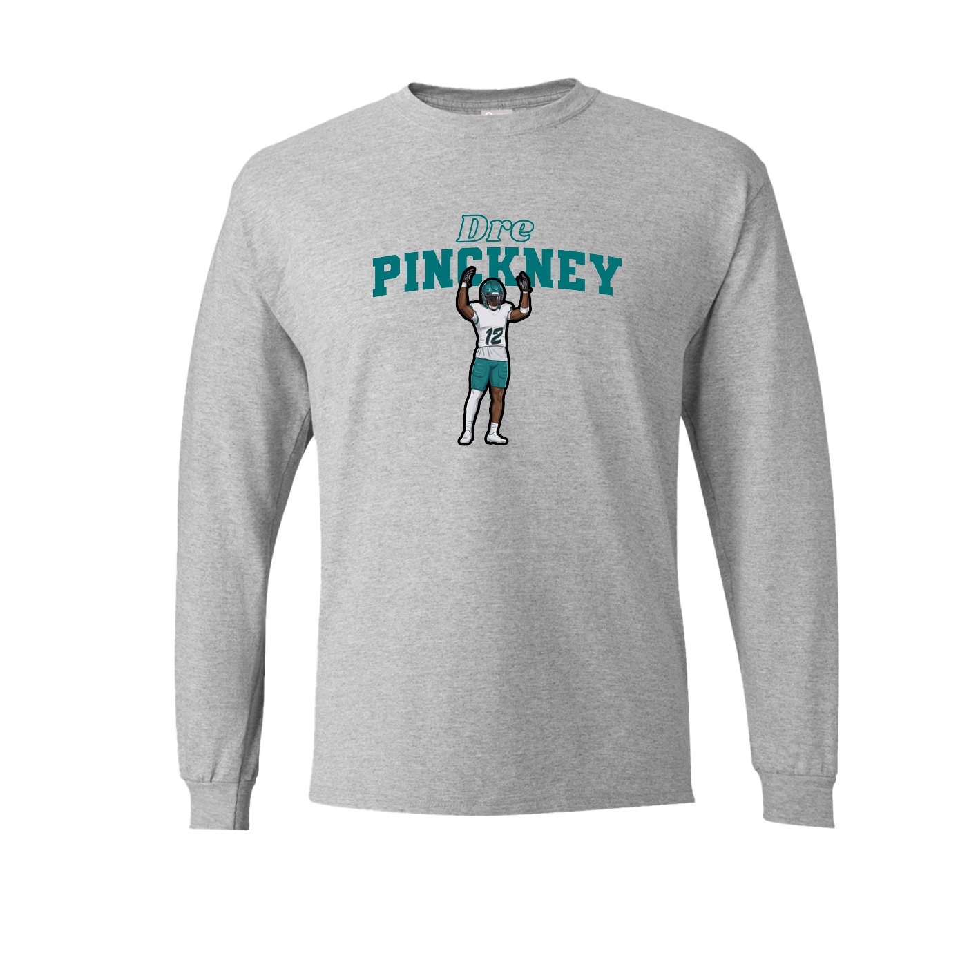 Long Sleeve Tee — Name Arch in Grey