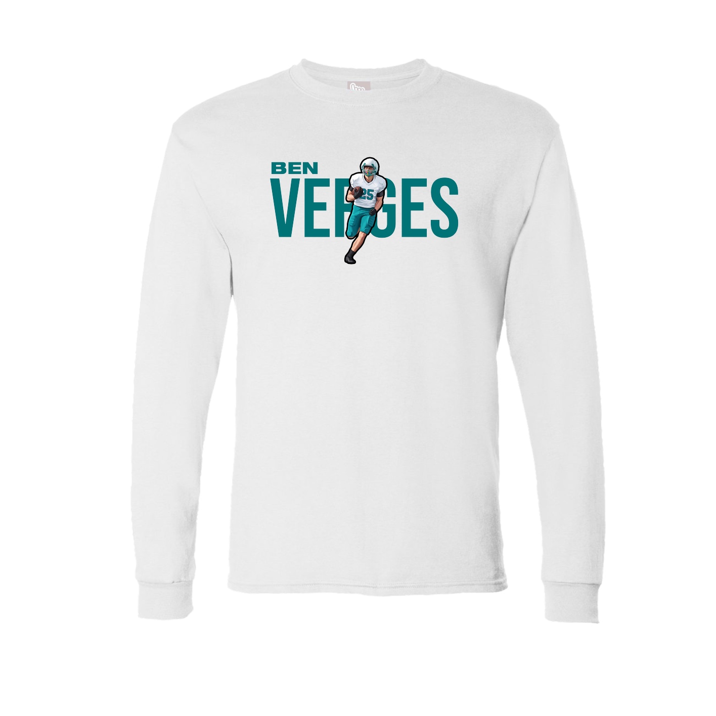Long Sleeve Tee — Player Name in White