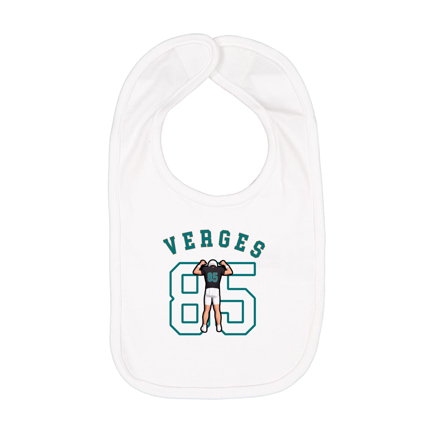 Infant Bib — Shirsey Arch in White