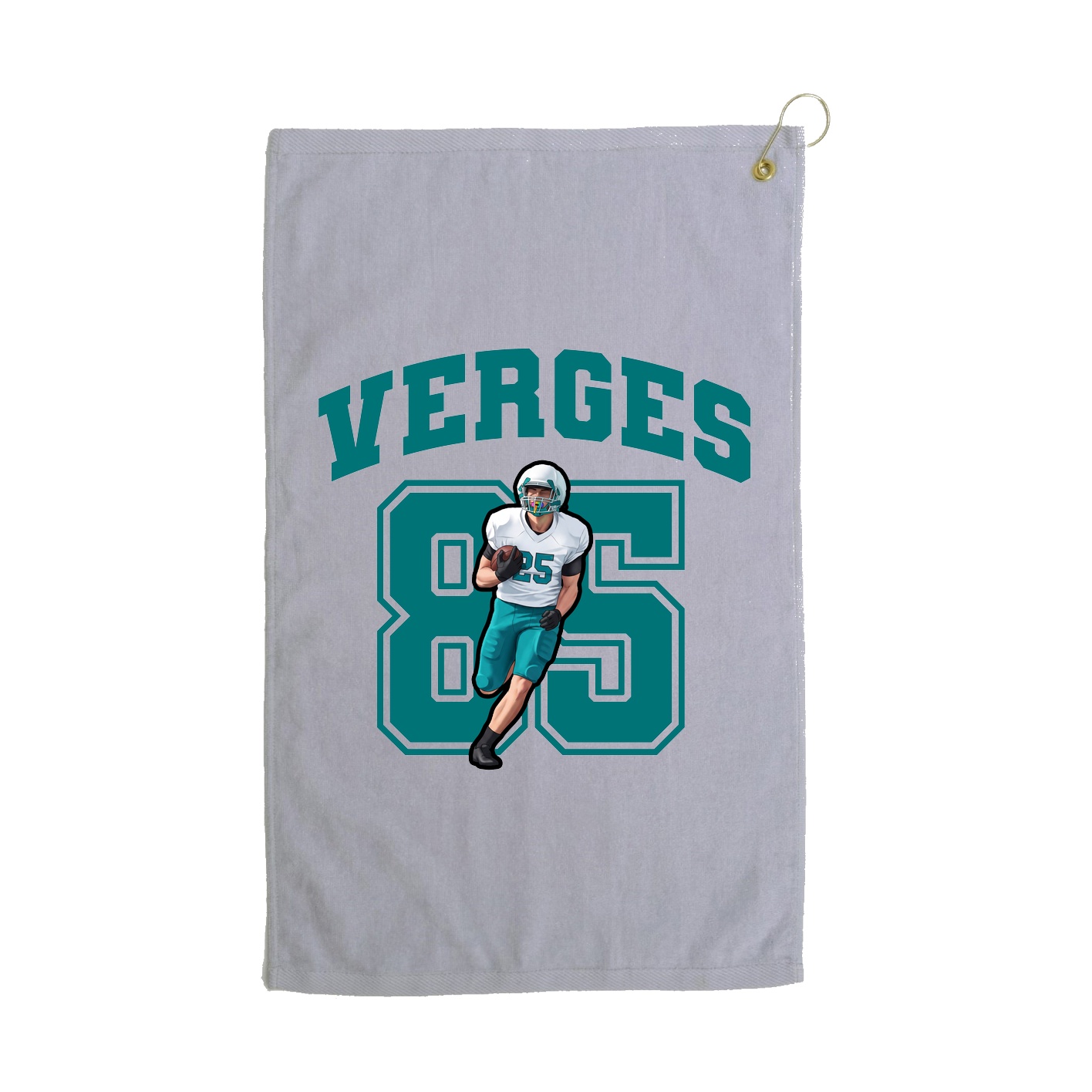 Golf Towel — Number in Grey