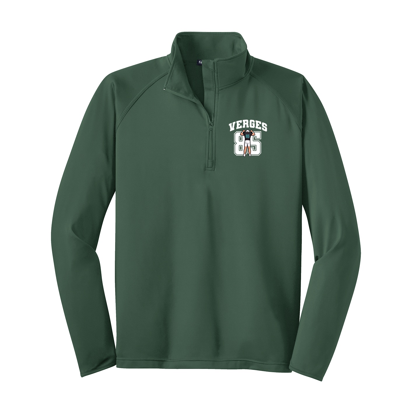 Q-Zip Pullover — Number in Green