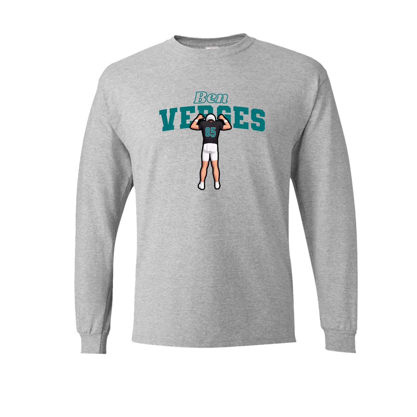 Long Sleeve Tee — Name Arch in Grey