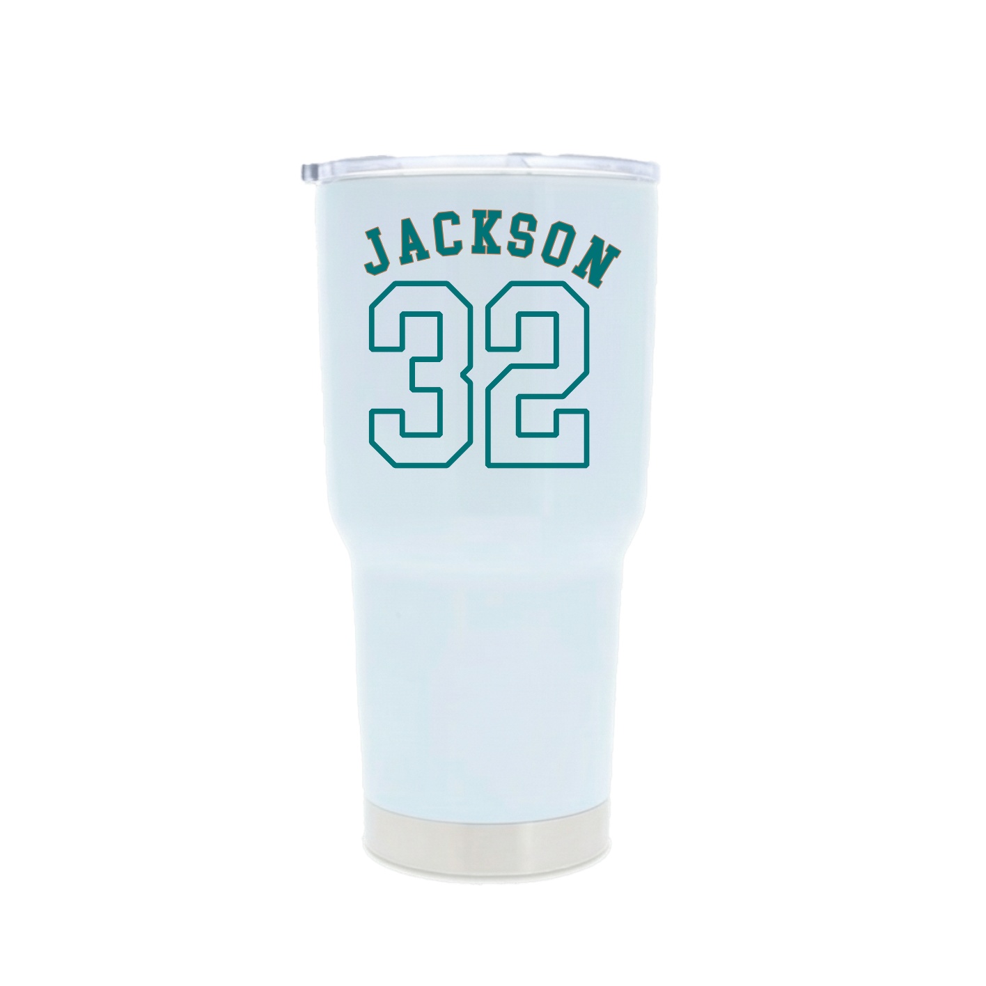 30oz Stainless Steel Tumbler — Shirsey Arch in White
