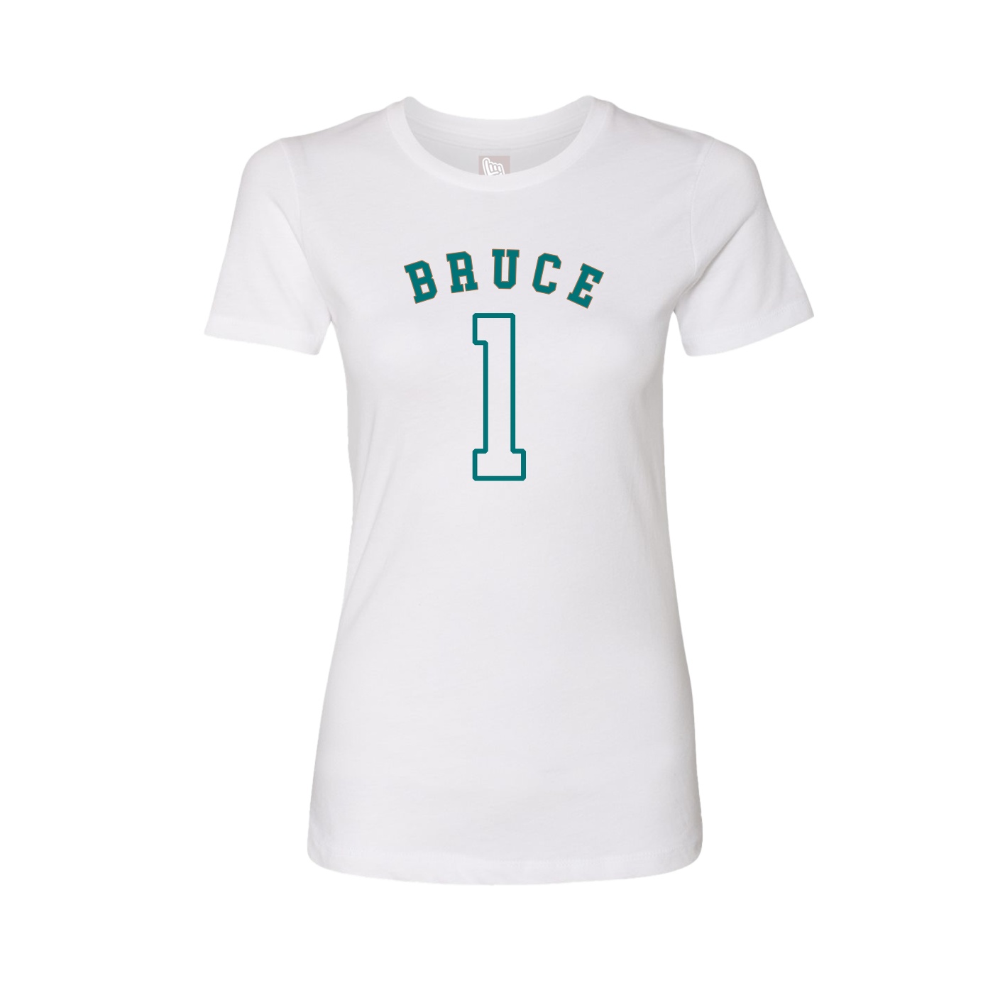Fitted Women's Tee — Shirsey Arch in White