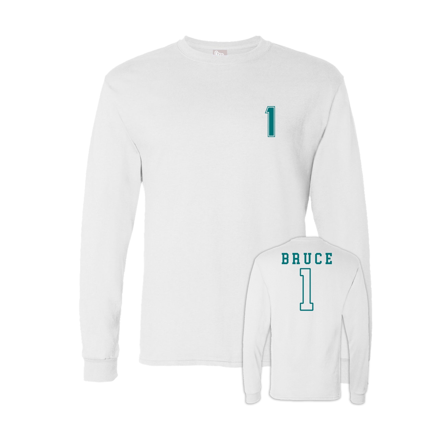 Long Sleeve Tee — Chest Back in White