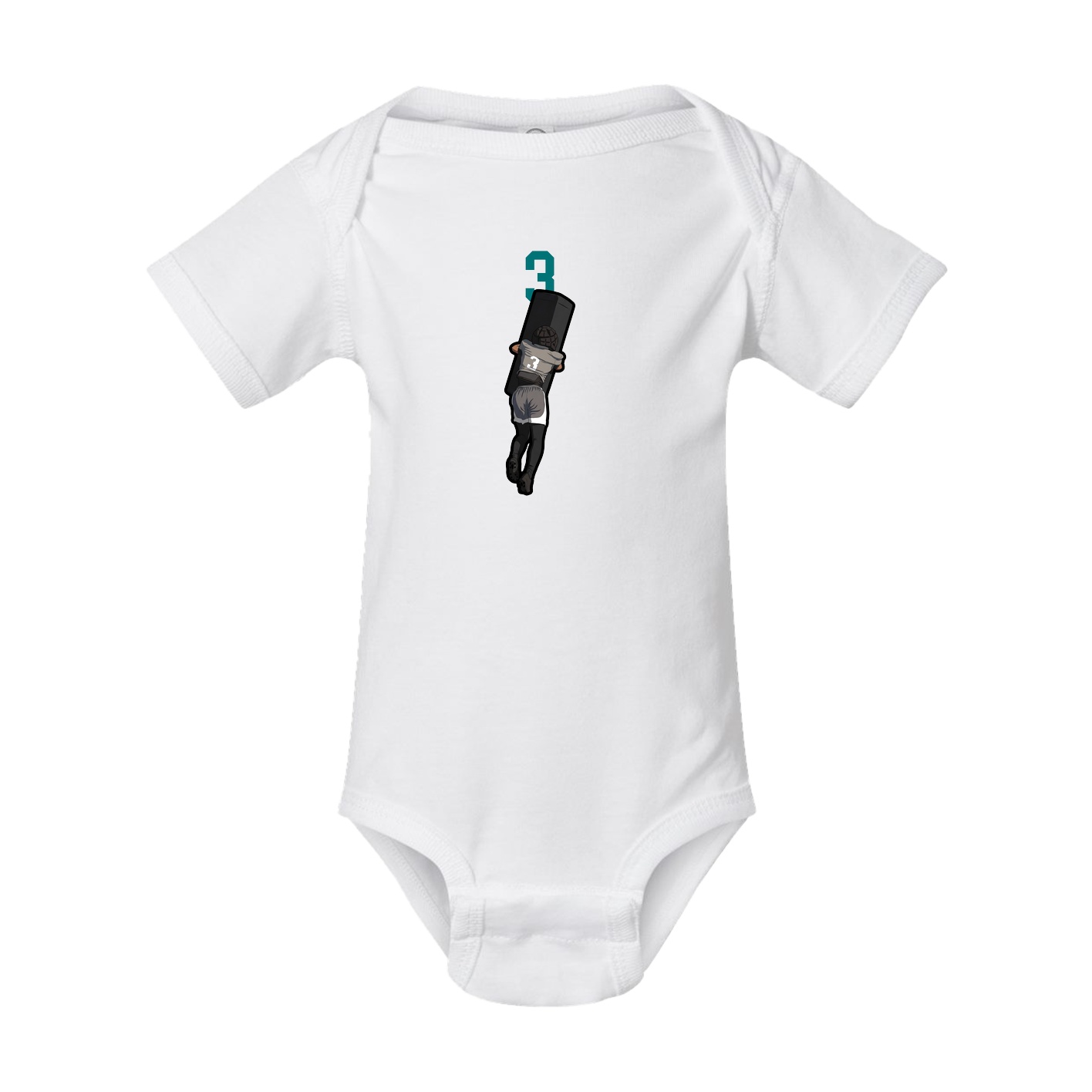 Baby Onesie — Number Top in White