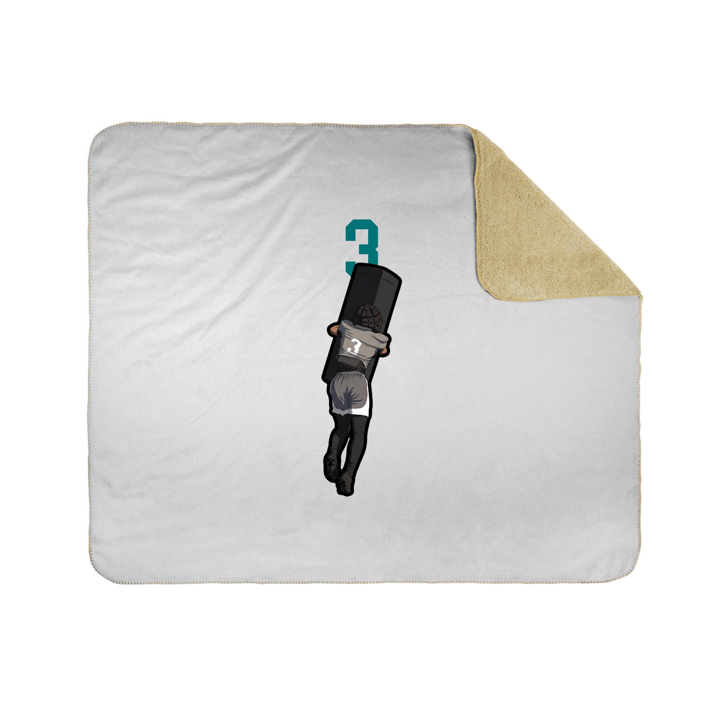 Throw Blanket — Number Top in White