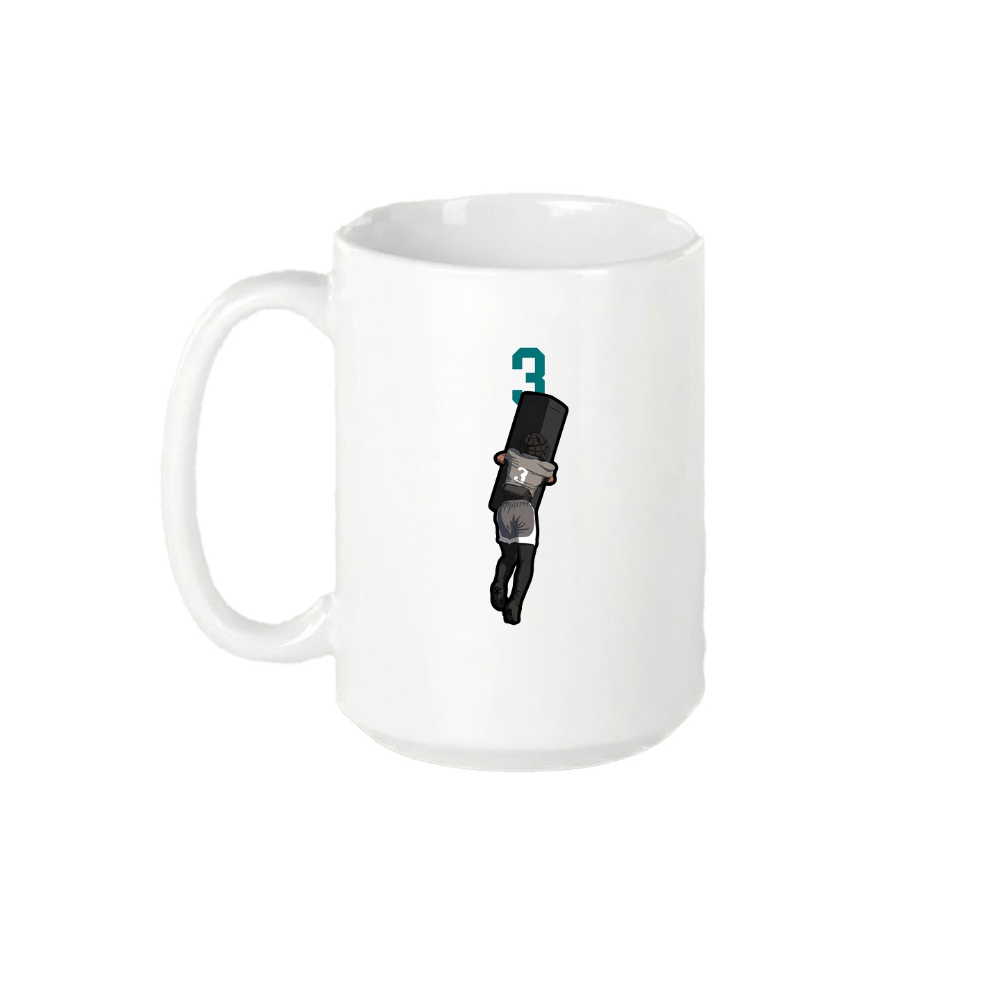 15oz Coffee Mug — Number Top in White