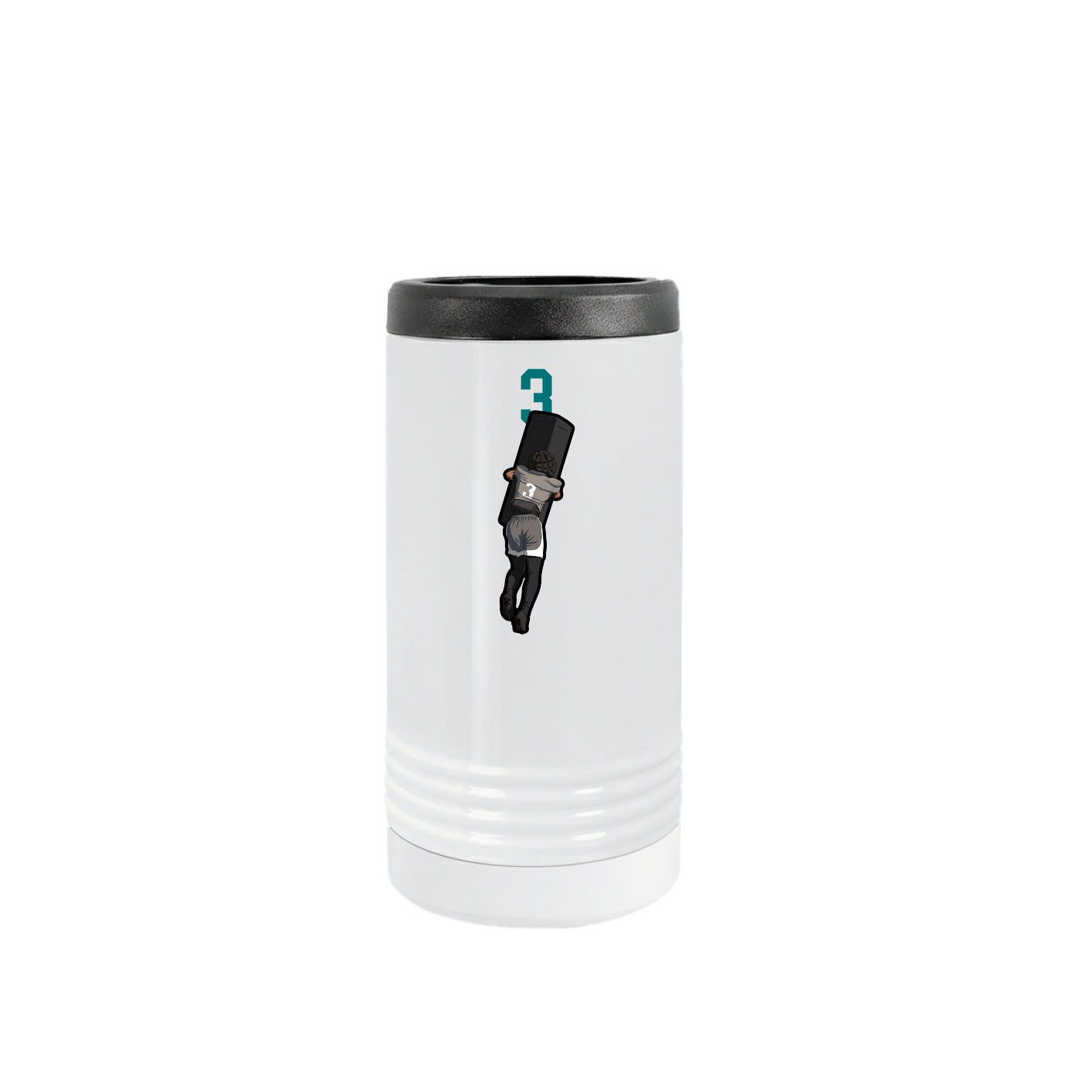 Slim Beverage Holder — Number Top in White