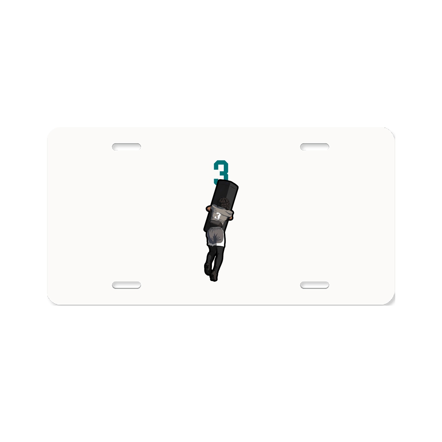 License Plate — Number Top in Classic