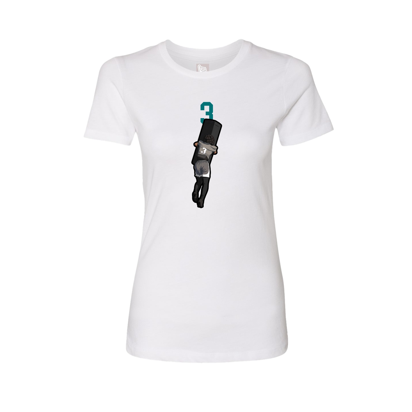Womens Tee — Number Top in White