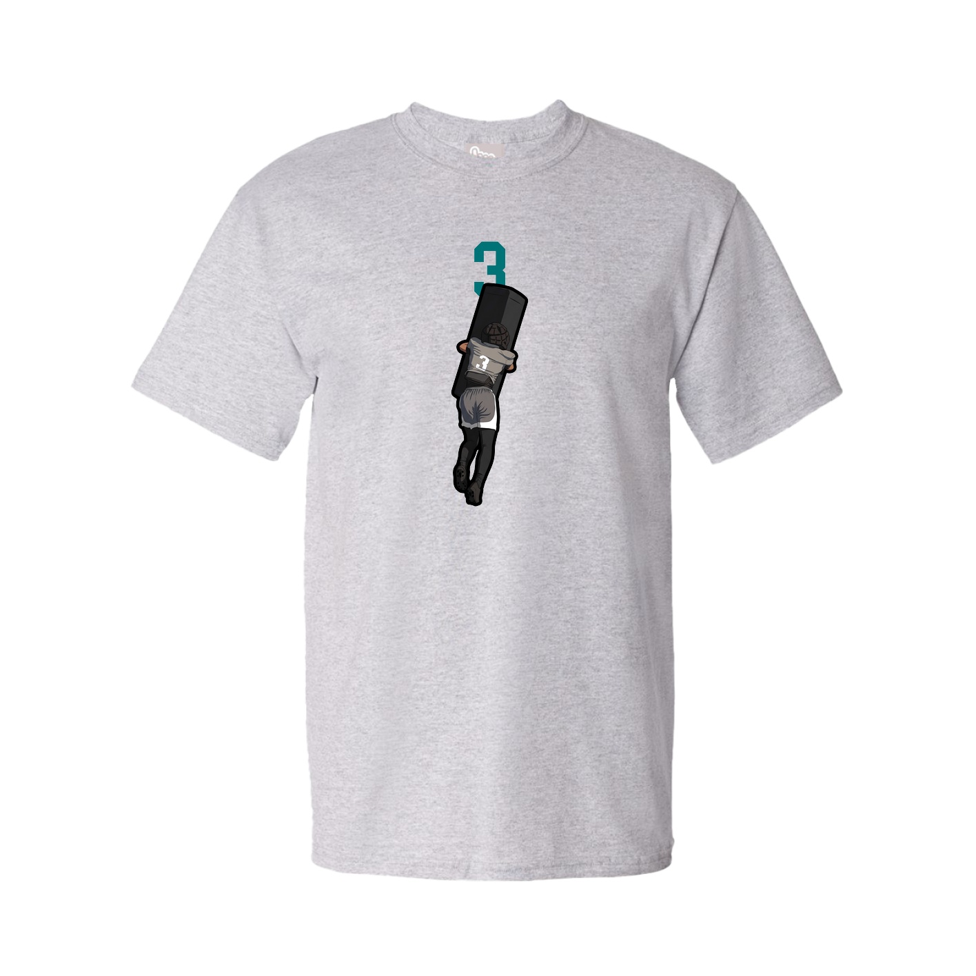 Youth Tee — Number Top in Grey