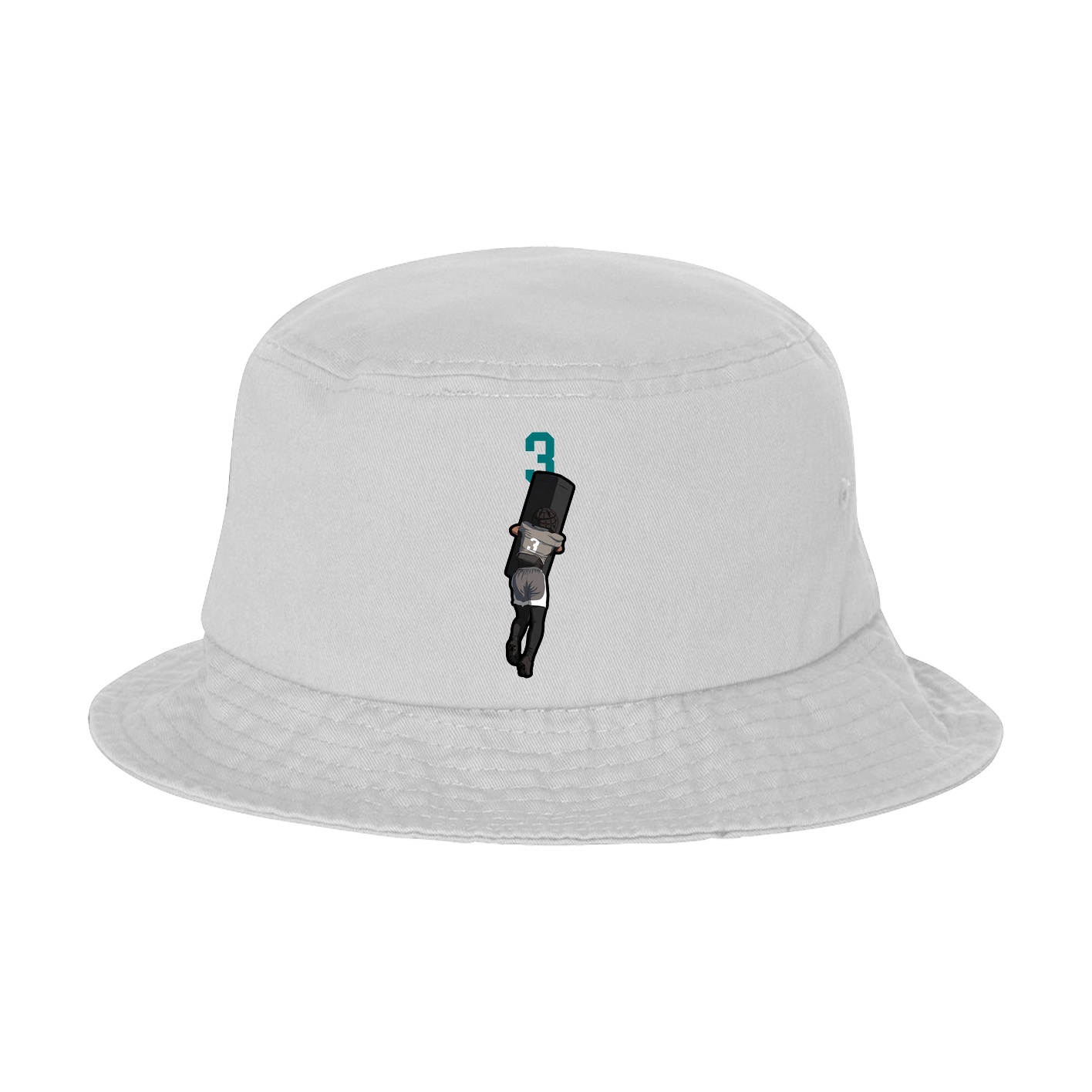 Bucket Cap — Number Top in White