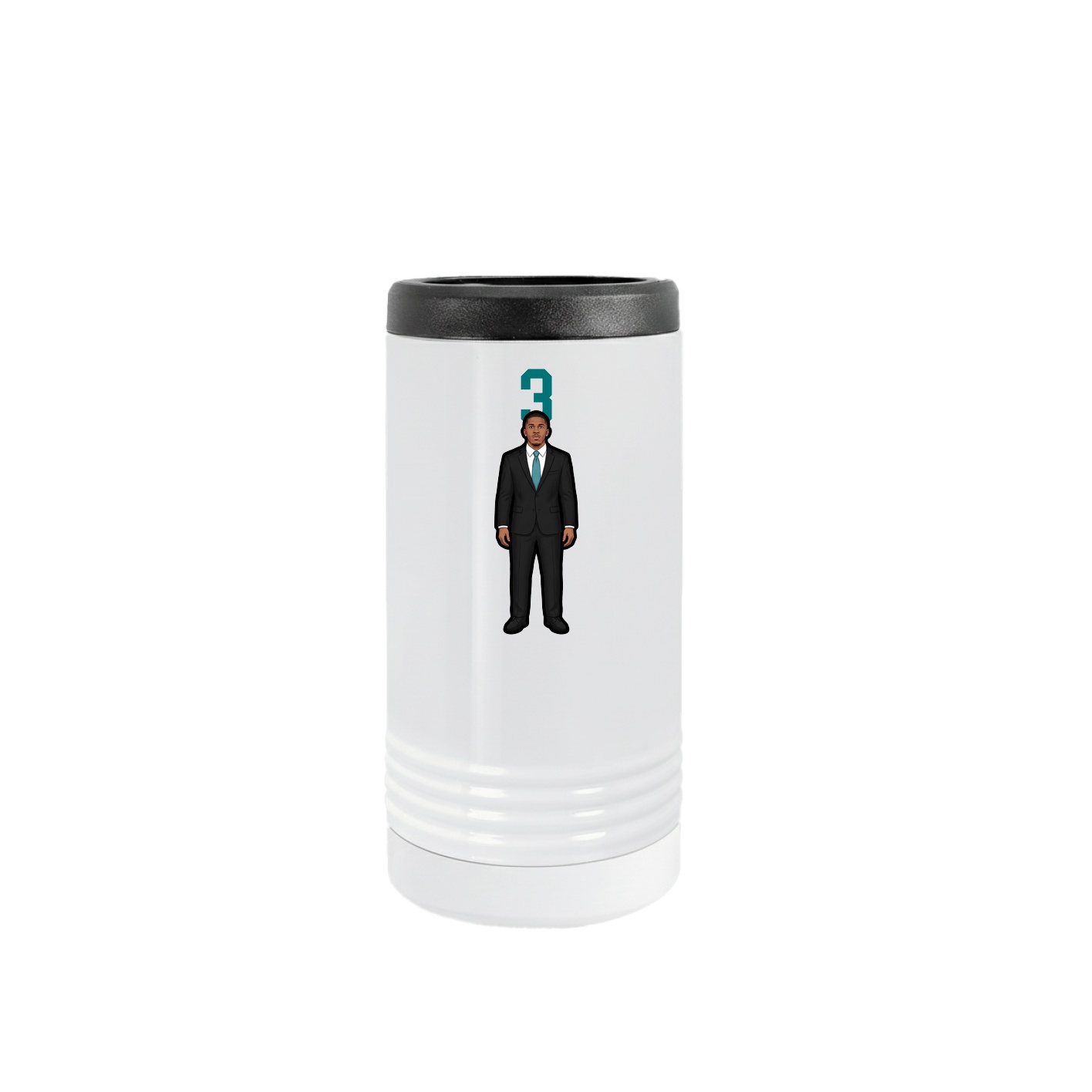 Slim Beverage Holder — Number Top in White