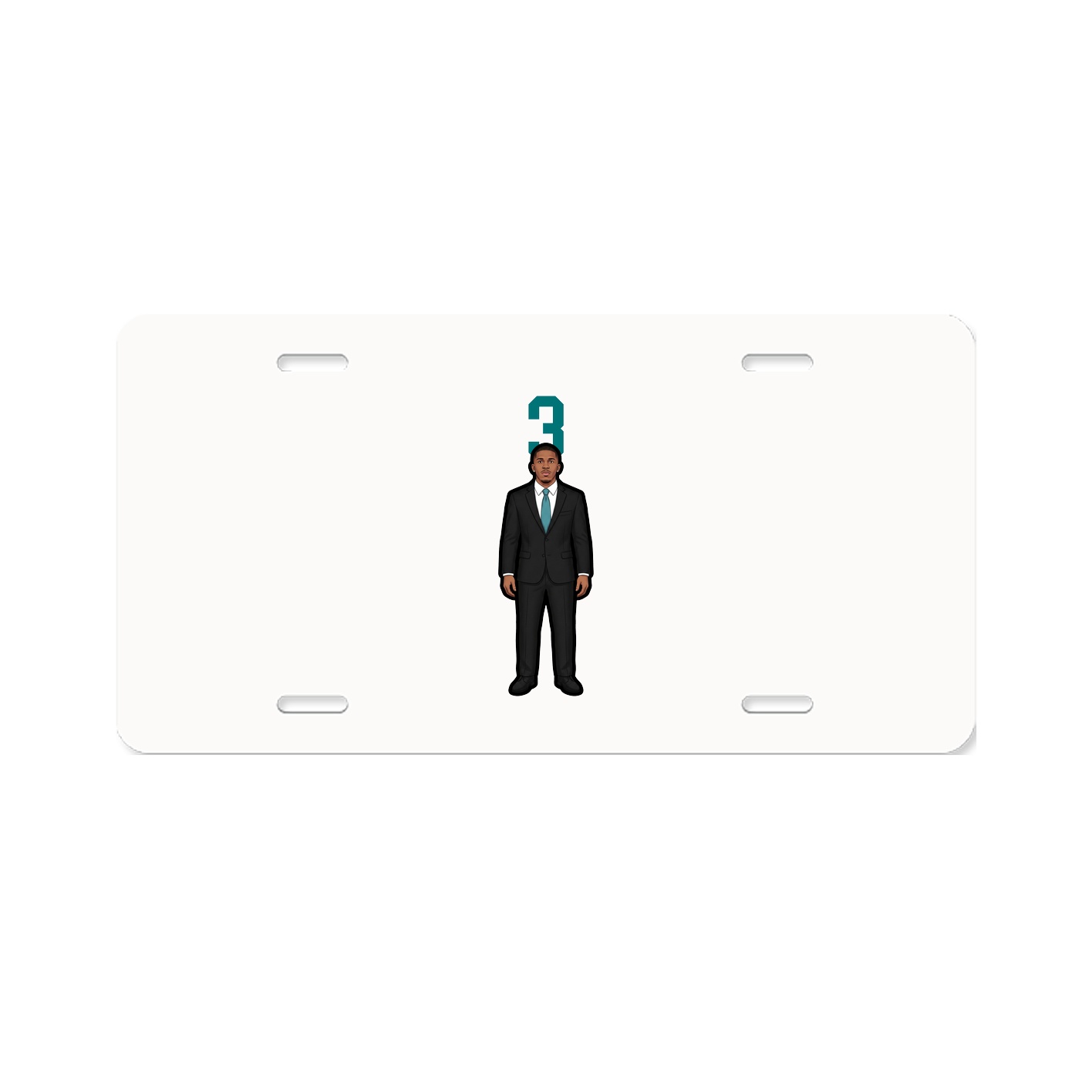 License Plate — Number Top in Classic