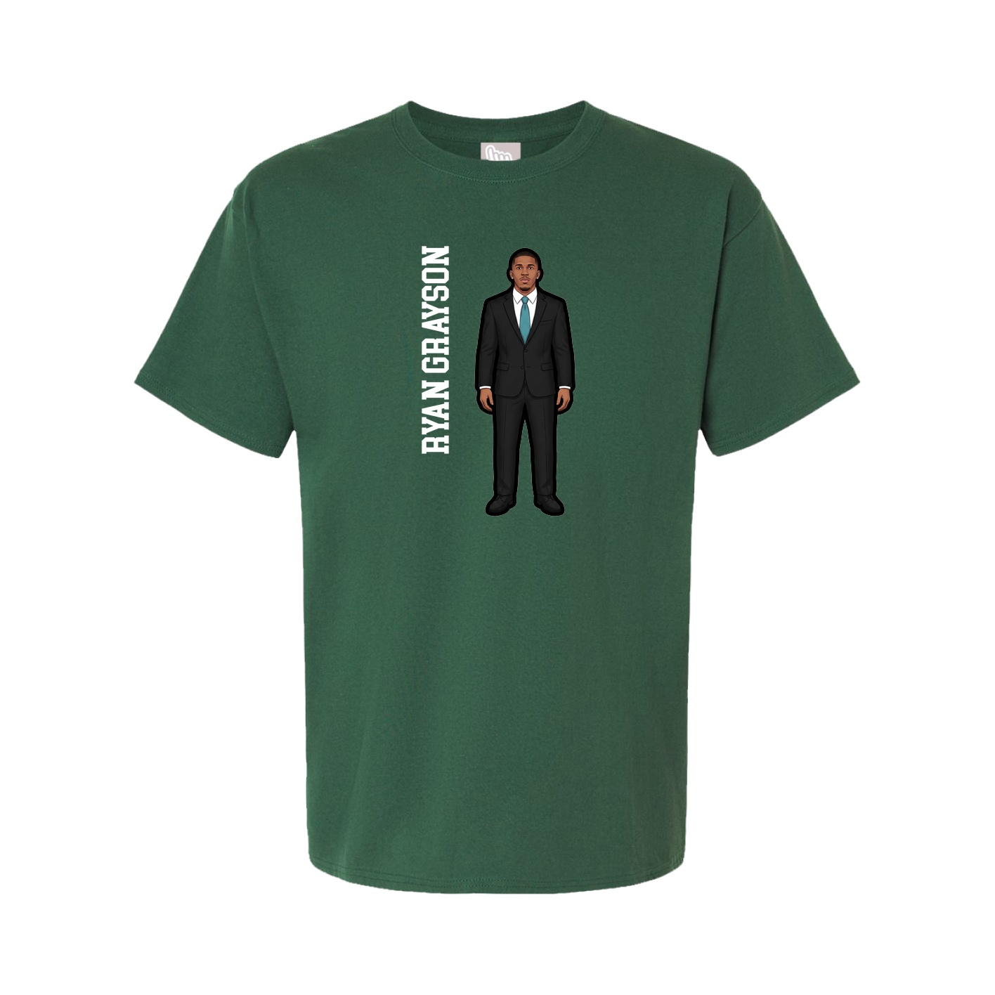 Youth Tee — Name Vertical in Green