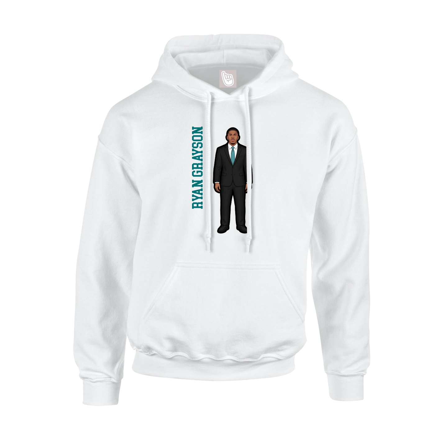 Youth Hoodie — Name Vertical in White