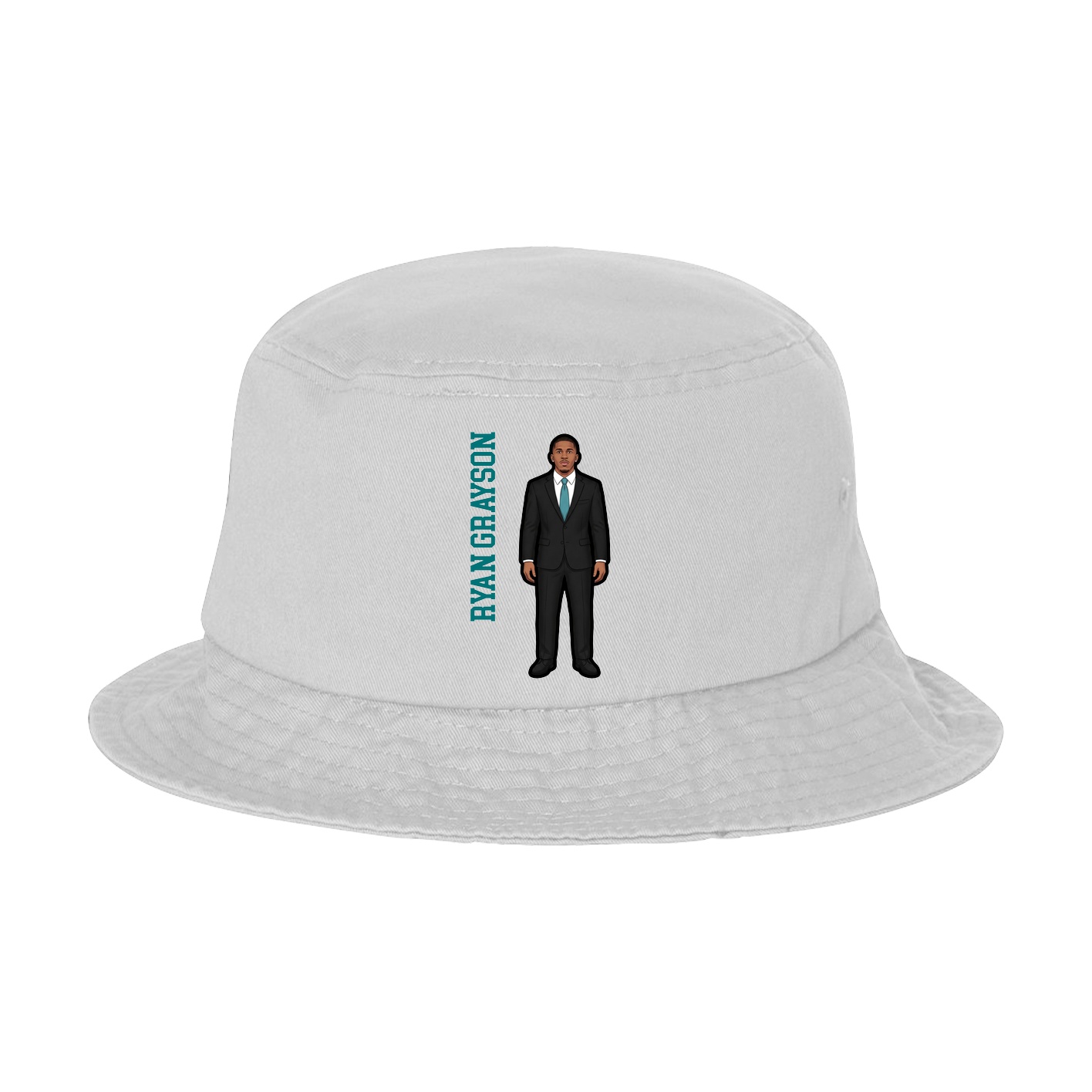 Bucket Cap — Name Vertical in White
