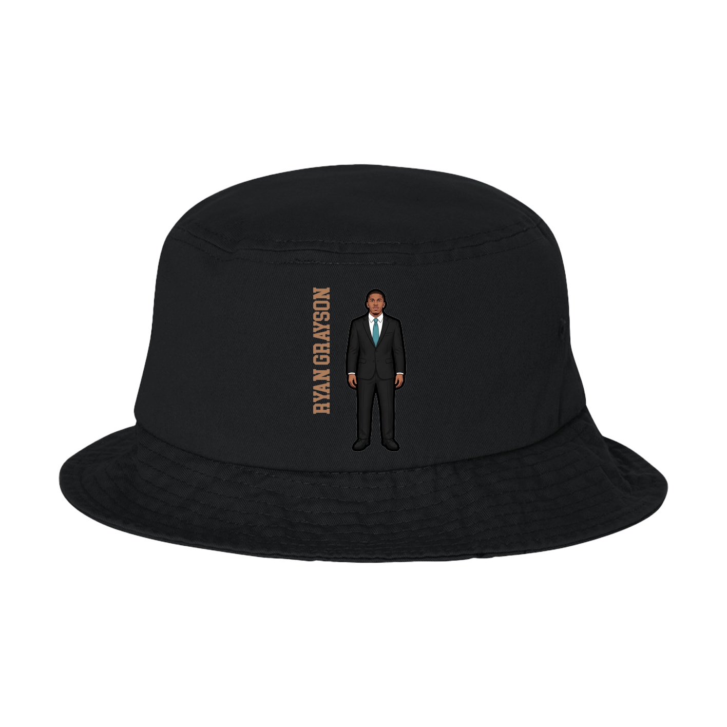 Bucket Cap — Name Vertical in Black