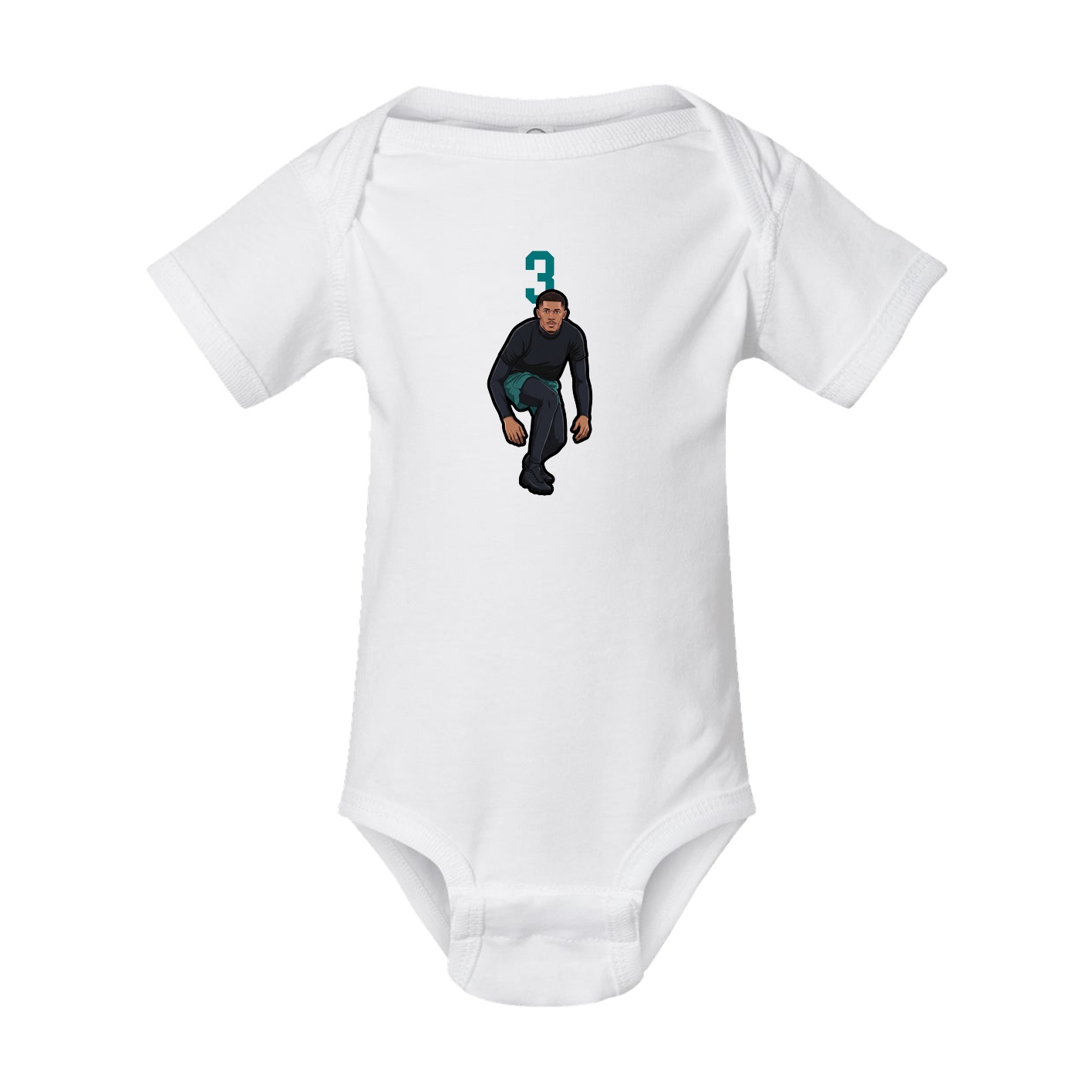 Baby Onesie — Number Top in White