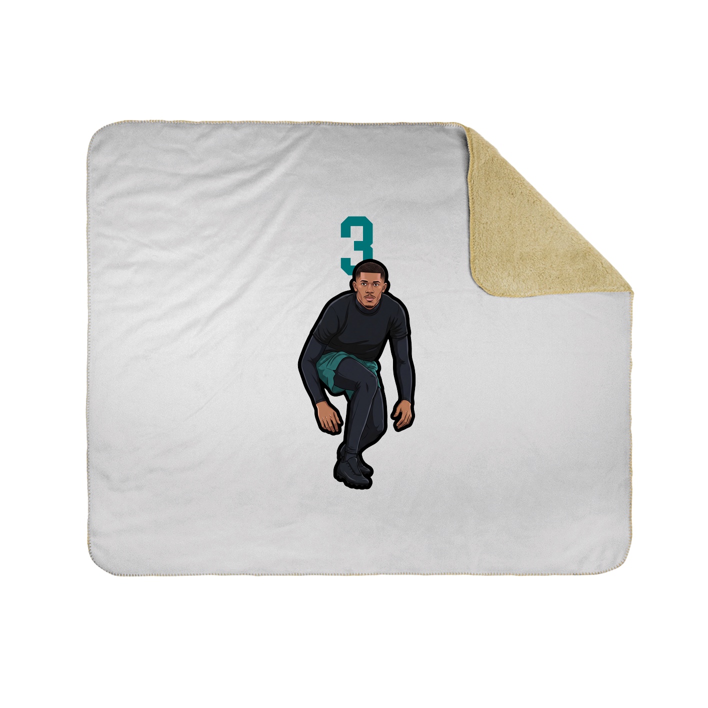 Throw Blanket — Number Top in White