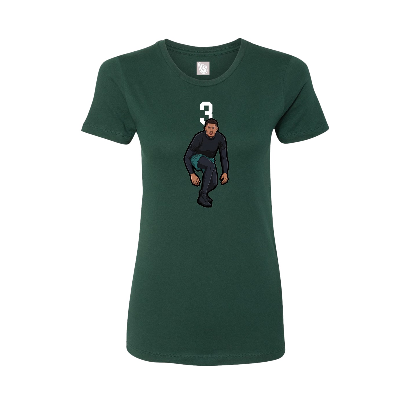 Womens Tee — Number Top in Green